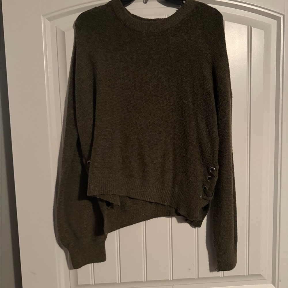 SO Women's Khaki Crew Neck Sweater